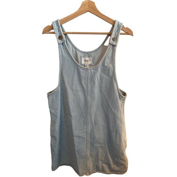 Forever 21 Blue Jean Overalls Dress Denim Light Washed Women's Size Medium - Picture 1 of 5
